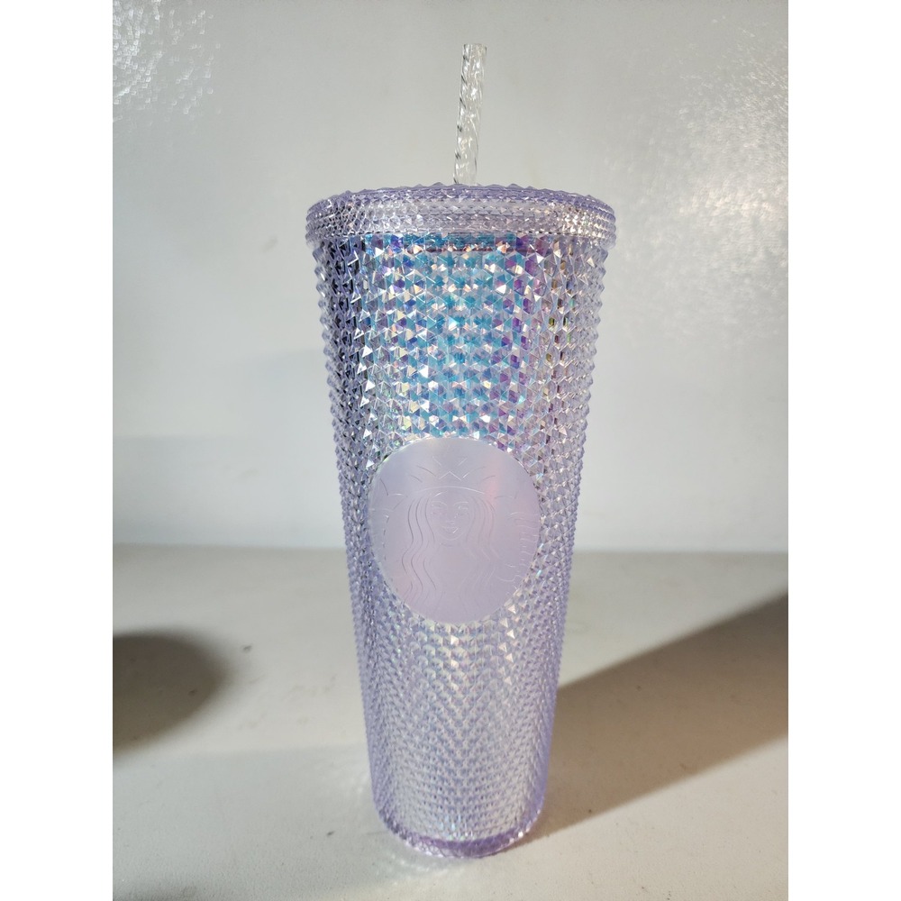 2023 Starbucks Clear Iridescent Unicorn Studded Venti 24oz Cold Cup Tumbler New